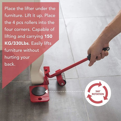 Heavy Duty Furniture Lifter Tool - Appliance Mover Leverage Tools for Hardwood Floors