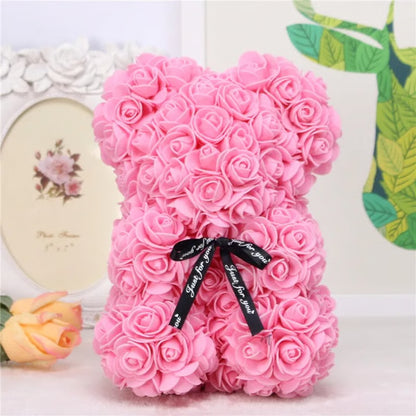 Forever Rose Teddy Bear – Elegant Floral Gift for Valentine's, Anniversaries & More