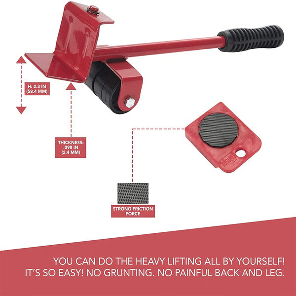 Heavy Duty Furniture Lifter Tool - Appliance Mover Leverage Tools for Hardwood Floors