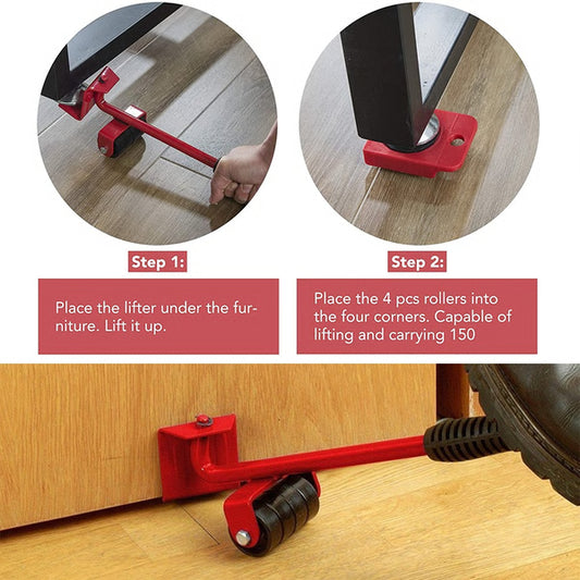 Heavy Duty Furniture Lifter Tool - Appliance Mover Leverage Tools for Hardwood Floors