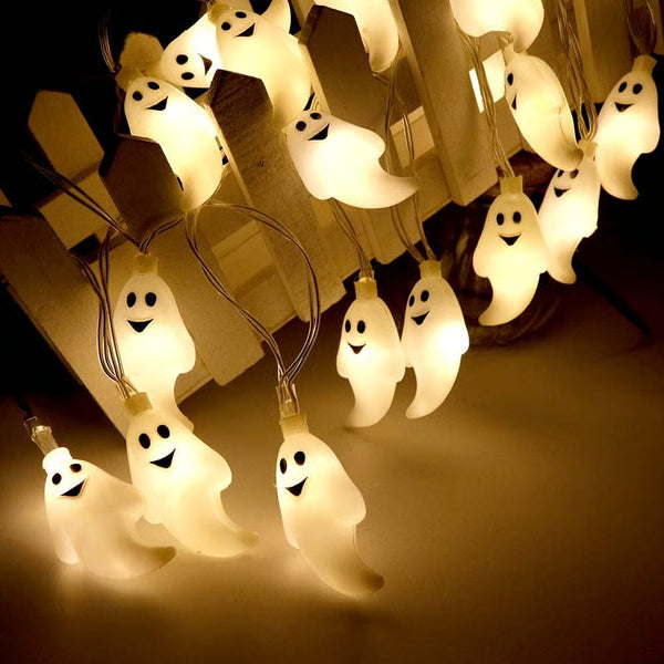 Spooky Halloween Ghost String Lights - LED Night Light