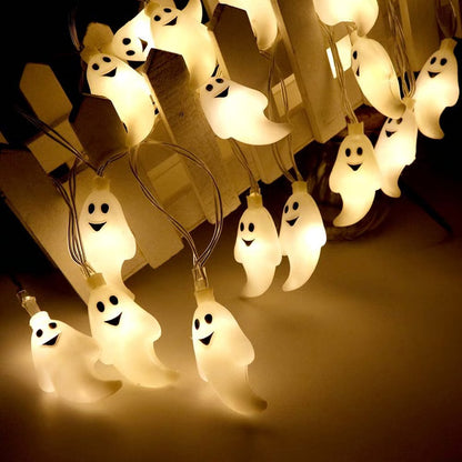 Spooky Halloween Ghost String Lights - LED Night Light