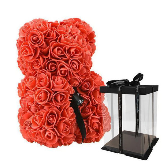 Forever Rose Teddy Bear – Elegant Floral Gift for Valentine's, Anniversaries & More