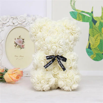 Forever Rose Teddy Bear – Elegant Floral Gift for Valentine's, Anniversaries & More