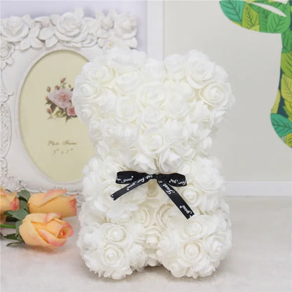 Forever Rose Teddy Bear – Elegant Floral Gift for Valentine's, Anniversaries & More