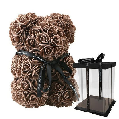 Forever Rose Teddy Bear – Elegant Floral Gift for Valentine's, Anniversaries & More